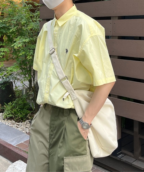 「U.S. POLO ASSN.」 半袖シャツ MEDIUM サックスブルー メンズ_画像5