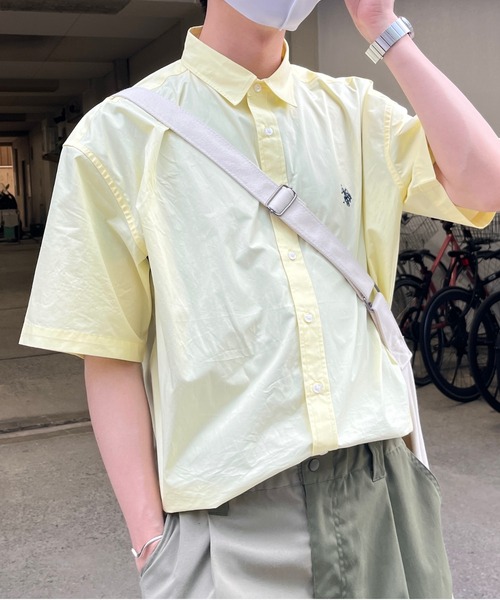 「U.S. POLO ASSN.」 半袖シャツ MEDIUM サックスブルー メンズ_画像6