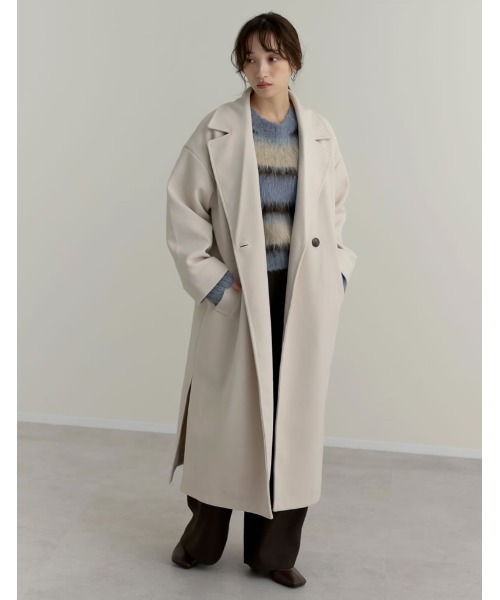 Re:EDIT（リエディ） ステンカラーコート コート サイドスリットロング