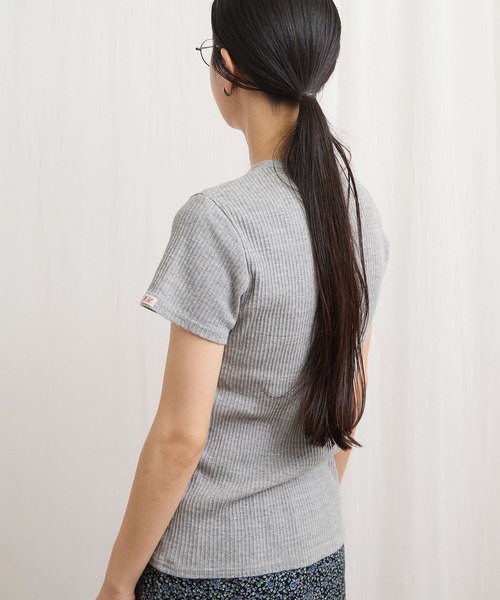 fig London（フィグロンドン） tシャツ 半袖 DAILY rib henry Tshirt