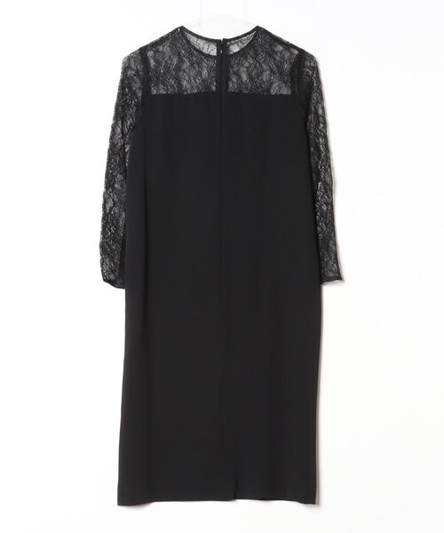 「UNITED ARROWS」 7分袖ワンピース 36 ブラック レディース_画像2