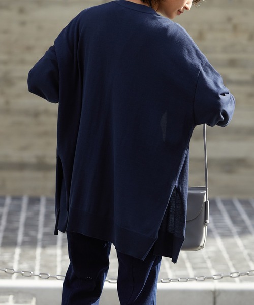 「for/c」 ニットアンサンブル L ネイビー レディース_画像5