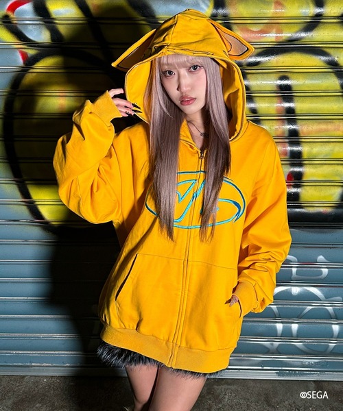 パーカー A'GEM/9 × .kom 「A'gem/エージェム」TAILS ZIP UP HOODIE/テイルズジップアップパーカー メンズ レディの画像