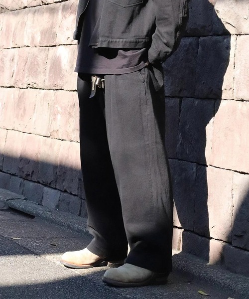 パンツ ANACHRONORM AN398 HEAVY PIQUE 2 TUCK WIDE TROUSERS メンズ