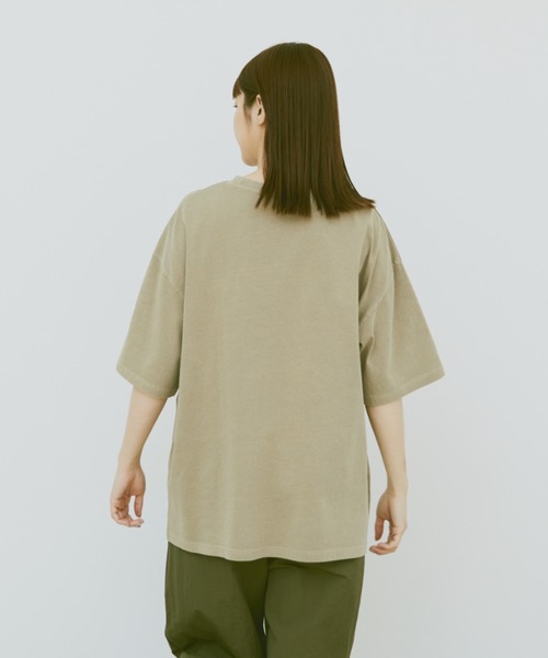 「flaner」 半袖Tシャツ LARGE チャコールグレー レディース_画像5
