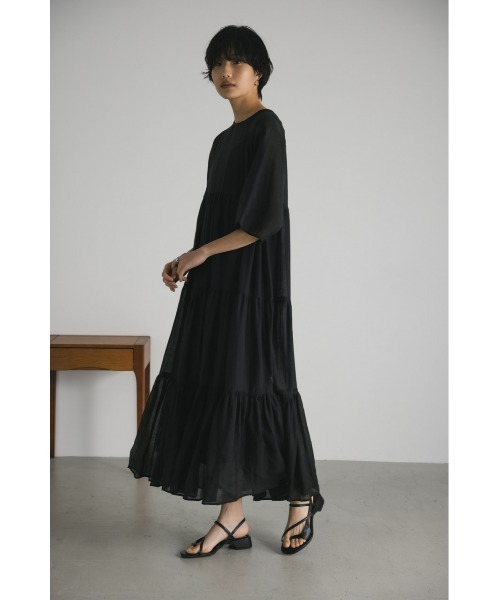 「STYLEMIXER」 半袖ワンピース MEDIUM ブラック レディースの画像