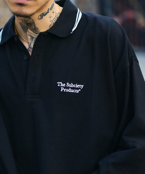 Subciety（サブサエティ） ポロシャツ Seed stitch polo shirt メンズ