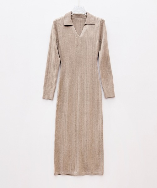 「SAISON DE PAPILLON」 ニットワンピース L ブラック レディース_画像2