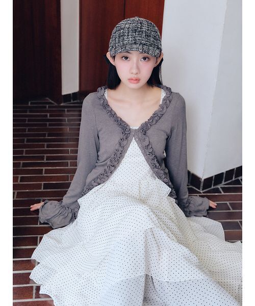 FURFUR（ファーファー） カーディガン 「WEB限定カラー」フリル