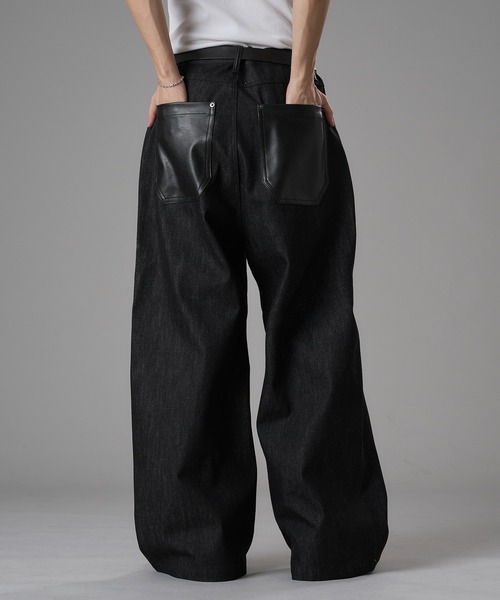 kutir（クティール） ジーンズ SYNTHETIC LEATHER PATCH DESIGN RIGID