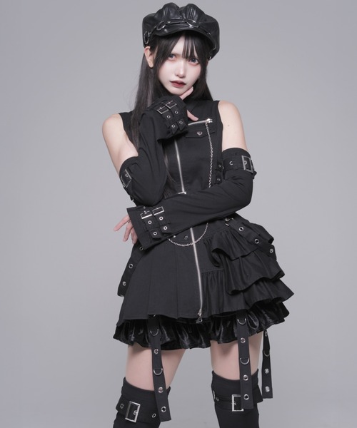 REFLEM レフレム ミリタリージップワンピース 3点セット 新品未使用 REFLEM（レフレム） ワンピース 「REFLEM/レフレム」ミリタリーZIP