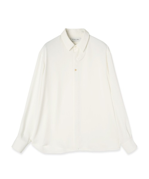 CULLNI（クルニ） シャツ Double Cloth Chin Tab Long Sleeve Shirt