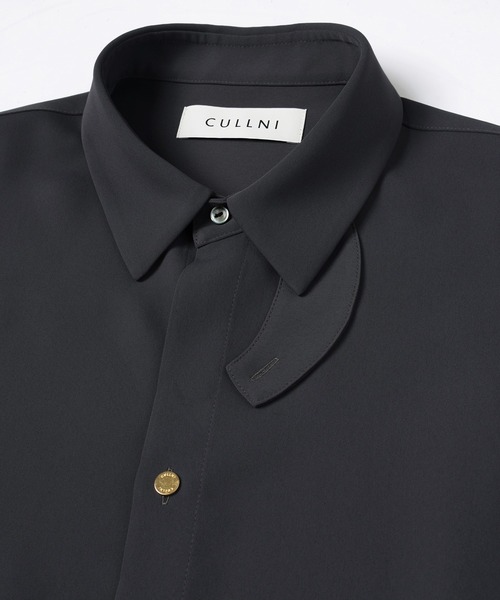 CULLNI（クルニ） シャツ Double Cloth Chin Tab Long Sleeve Shirt