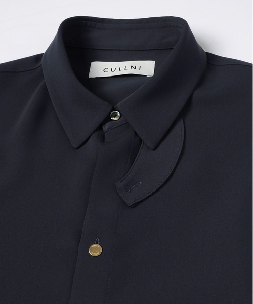CULLNI（クルニ） シャツ Double Cloth Chin Tab Long Sleeve Shirt