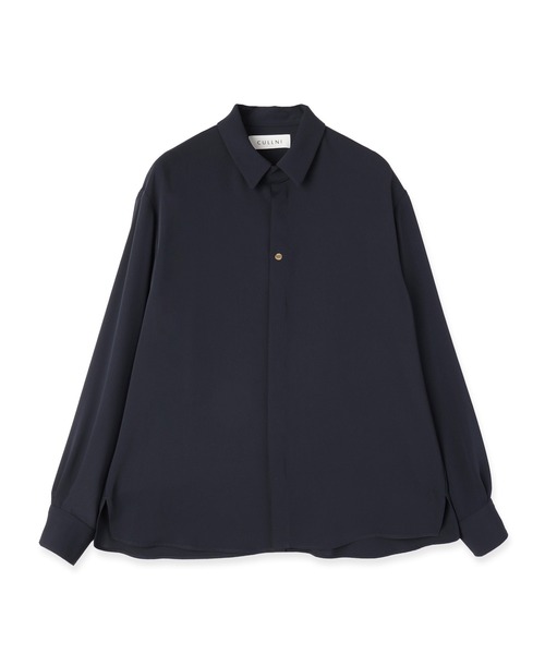 CULLNI（クルニ） シャツ Double Cloth Chin Tab Long Sleeve Shirt