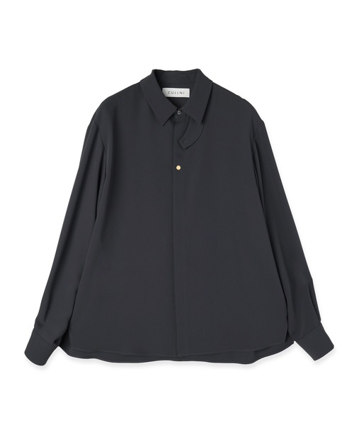 CULLNI（クルニ） シャツ Double Cloth Chin Tab Long Sleeve Shirt
