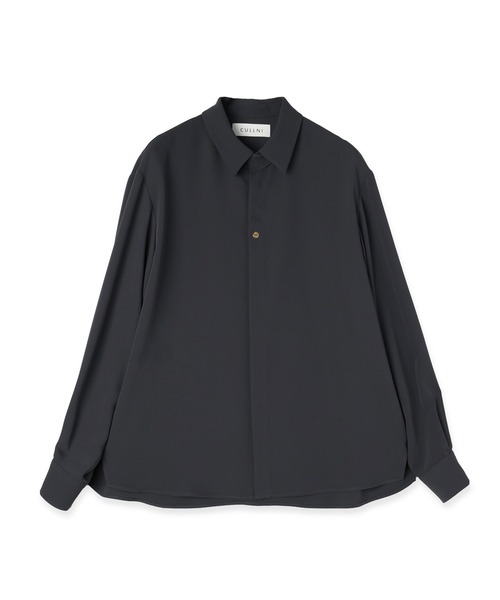 CULLNI（クルニ） シャツ Double Cloth Chin Tab Long Sleeve Shirt