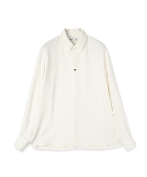 CULLNI（クルニ） シャツ Double Cloth Chin Tab Long Sleeve Shirt