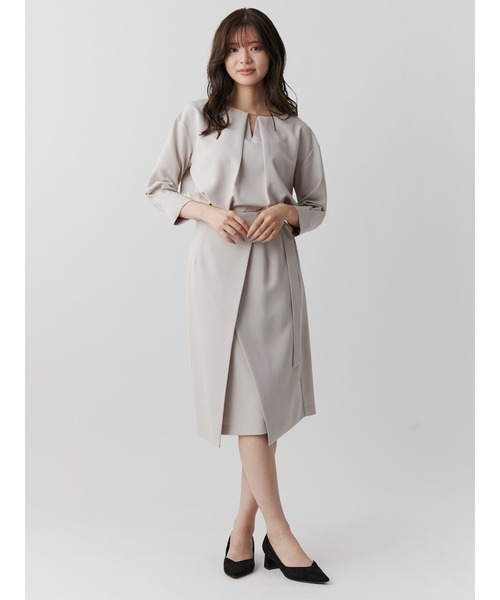 「TONAL」 スカートスーツ 38 ネイビー レディース_画像2