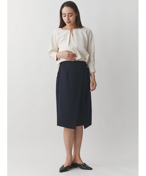 「TONAL」 スカートスーツ 38 ネイビー レディース_画像3