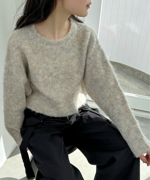 「feepur」 長袖ニット MEDIUM グレー レディース_画像8