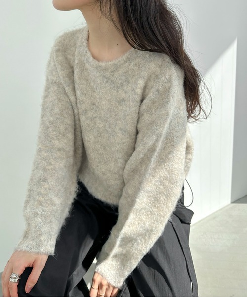 「feepur」 長袖ニット MEDIUM グレー レディース_画像9