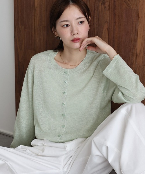 J by blue(ジェイバイブルー) カーディガン 「新色追加」ラメニット J by blue(ジェイバイブルー) カーディガン 「新色追加」ラメニット