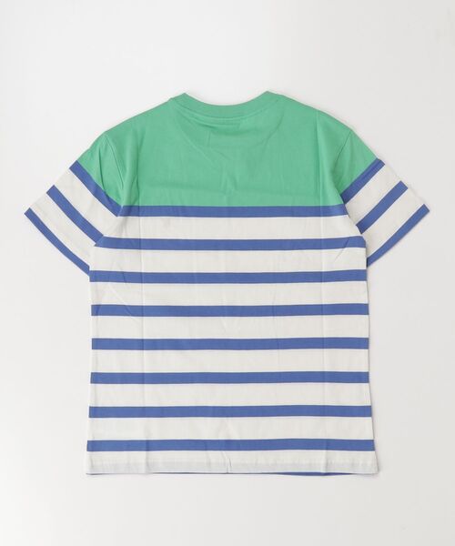 tシャツ ストライプド コットン ジャージー Tシャツ キッズ 子供服 男の子の画像