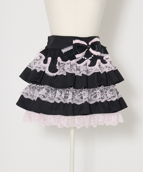 AVENCHUMU スカート Melting lace tiered skirt : ZOZOTOWN Yahoo!店