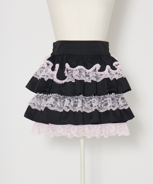 AVENCHUMU スカート Melting lace tiered skirt : ZOZOTOWN Yahoo!店
