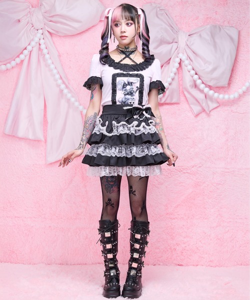 スカート Herlipto Rosa Lace Tiered Skirt AVENCHUMU スカート Melting lace tiered skirt : ZOZOTOWN Yahoo!店