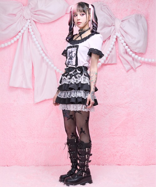 AVENCHUMU スカート Melting lace tiered skirt : ZOZOTOWN Yahoo!店