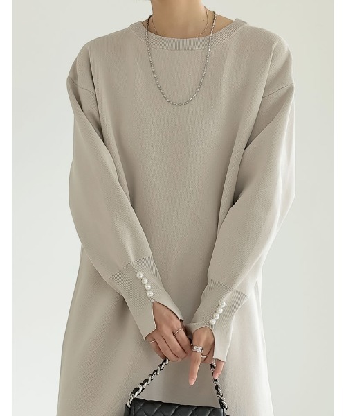 「Re:EDIT」 ニットワンピース MEDIUM ブラック レディース_画像9
