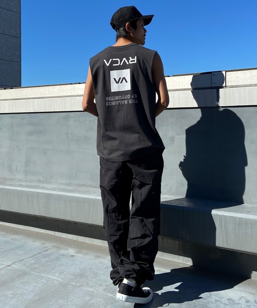 「RVCA」 ノースリーブトップス S ホワイト メンズ_画像3