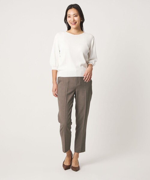 パンツ リネンライクドビー テーパードパンツ ‐セットアップ対応・マシンウォッシャブル‐「A DAY IN THE LIFE」 レディースの画像