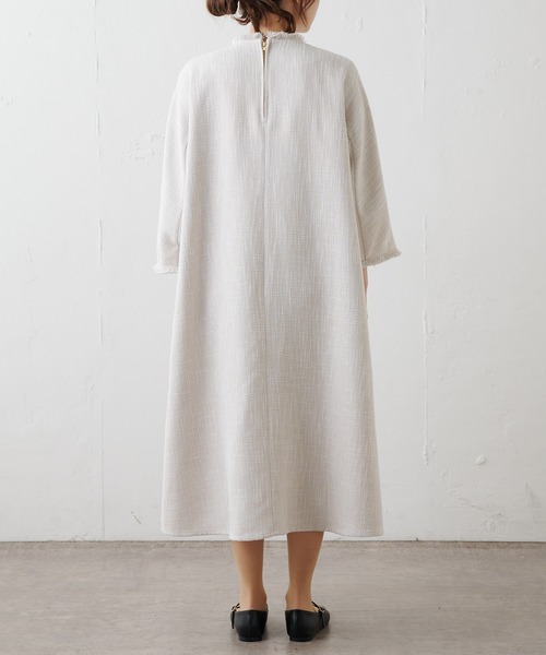 「PUAL CE CIN」 7分袖ワンピース FREE アイボリー レディース_画像7