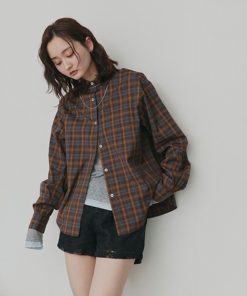 ad thie（アドティエ） ブラウス シャツ オーバーサイズ チェック