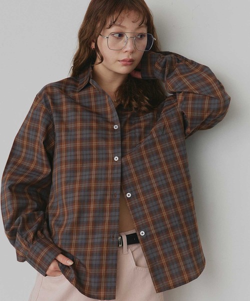 ad thie（アドティエ） ブラウス シャツ オーバーサイズ チェック