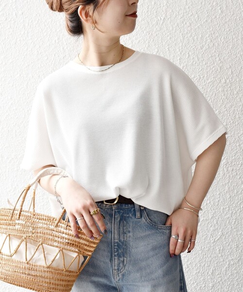 「SHIPS any」 半袖カットソー ONE SIZE ホワイト レディース_画像5
