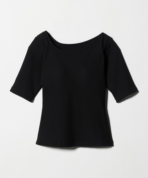 tシャツ カップデザインネックTシャツ / カップインナー レディースの画像