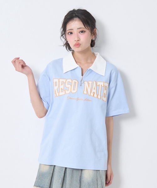 babylclub トップス Tシャツ LOVETOXIC tシャツ 「新色入荷♪」「LTXC/綿100%」ハーフジップルーズ