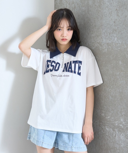 【希少XSサイズ】On court グラフィックTシャツ LOVETOXIC tシャツ 「新色入荷♪」「LTXC/綿100%」ハーフジップルーズ