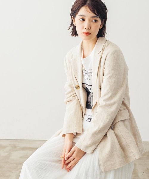 「Gready Brilliant」 「AuieF」ジャケット 38 ベージュ レディースの画像
