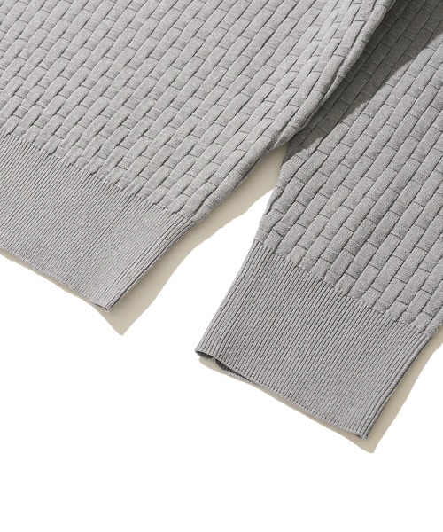 「TETE HOMME」 長袖ニット LARGE ライトグレー メンズ_画像5