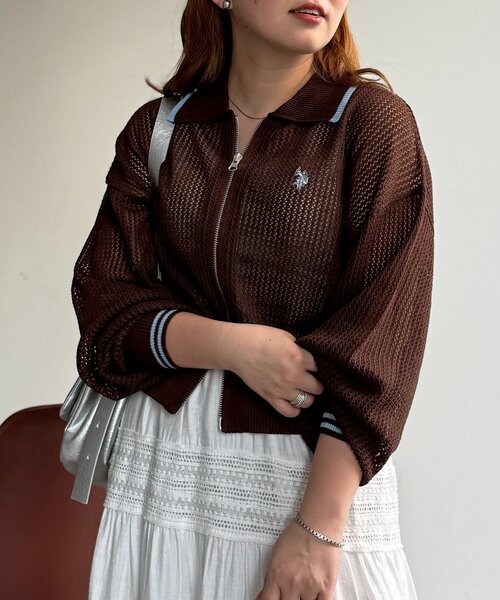 U.S. POLO ASSN.（ユーエスポロアッスン） カーディガン 襟付き