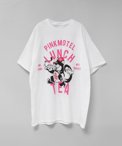 RNA（アールエヌエー） tシャツ 半袖 M2681 PINKMOTEL クロネコ