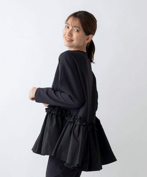 「Sono」 長袖カットソー 1 ネイビー レディース_画像4