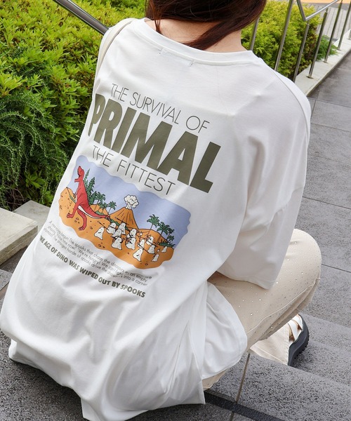 SpRay（スプレイ） tシャツ 恐竜おばけ Tシャツ レディース