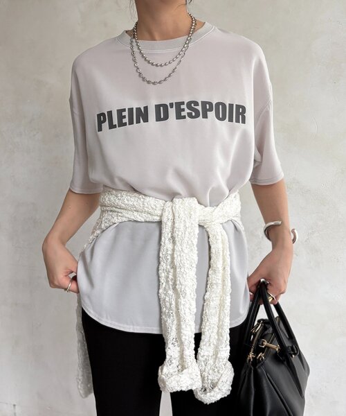 DouDou（ドゥドゥ） ブラウス シャツ PLEIN D'ESPOIR ジョーゼット半袖