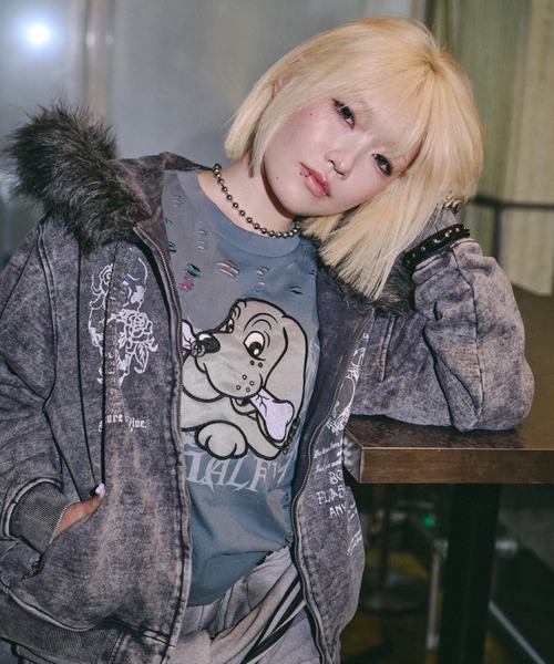 GALFY 長袖T GALFY（ガルフィー） tシャツ 「GALFY」大ダメージロンTEE